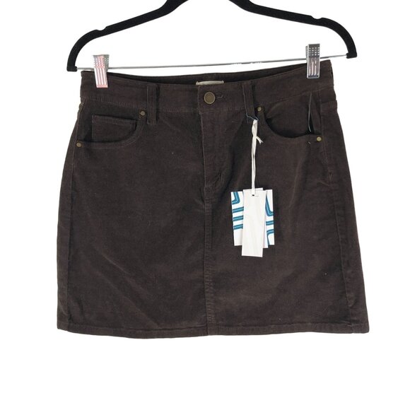 Market & Spruce Adalee Brown Corduroy Mini Skirt Petite Size 8 - Picture 1 of 5